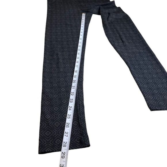 Mud pie Women's Black and Gray Geometric Diamond Print Leggings S/M - Picture 2 of 7